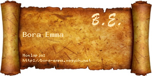 Bora Emma névjegykártya